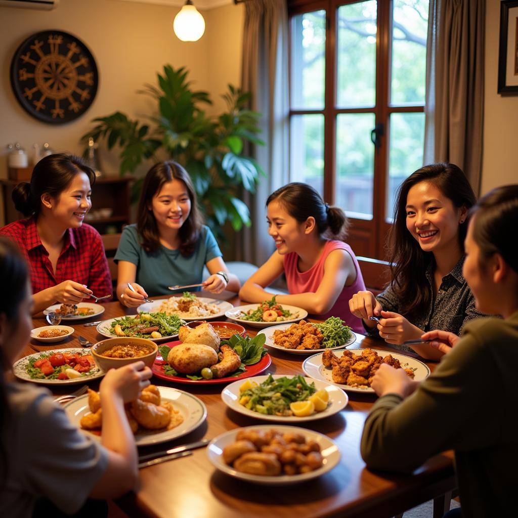 Family Dinner at a Bentong Homestay