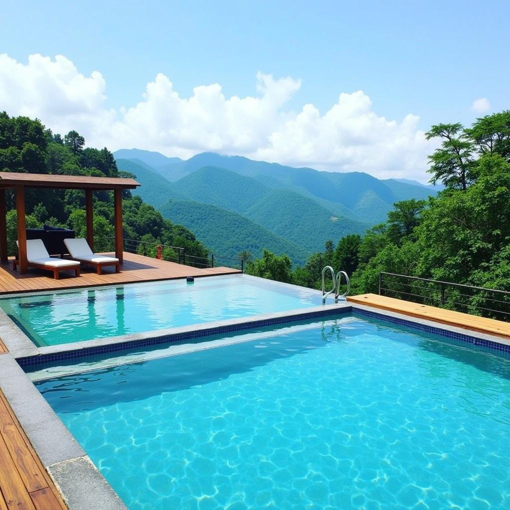 Bentong Homestay Pool with Mountain View