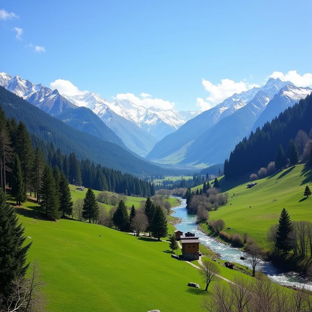 Scenic view from a Bhaderwah homestay balcony