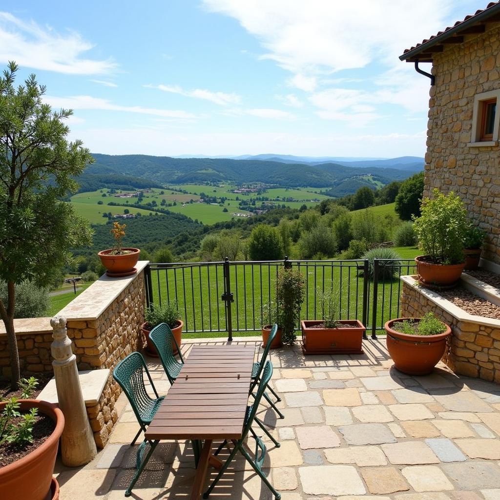 A picturesque bhujung homestay nestled in the Spanish countryside.