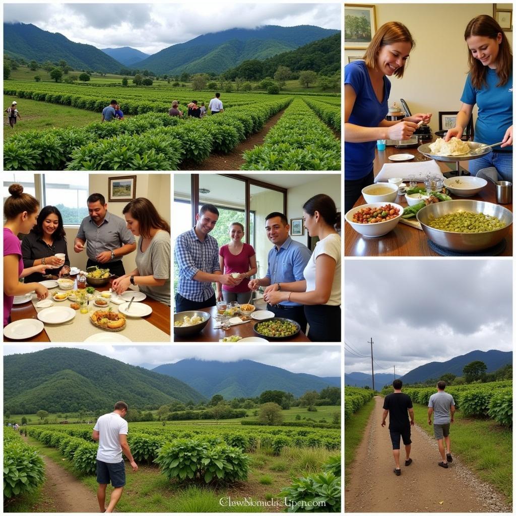 Guests enjoying various activities at a budget-friendly Chikmagalur homestay