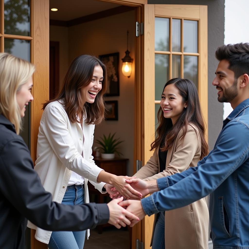 Host family welcoming a student to their Burnaby homestay