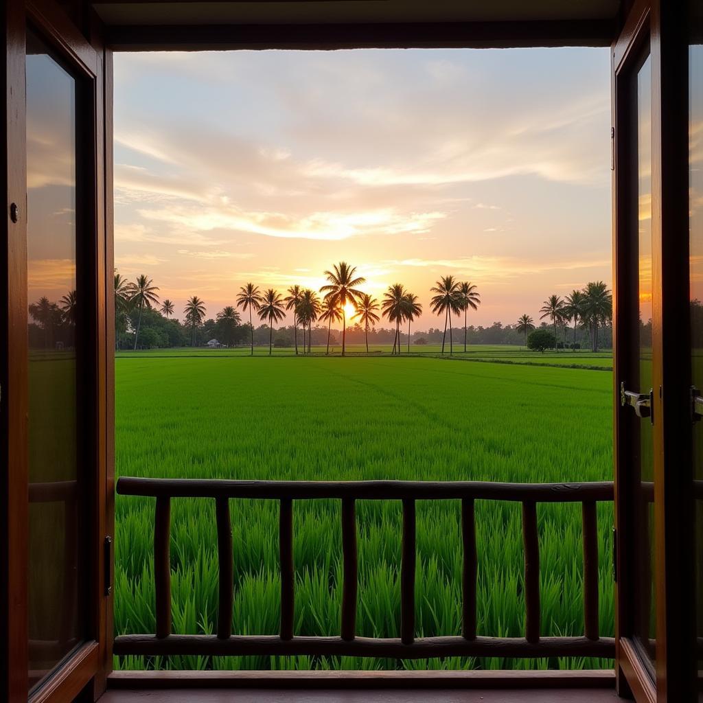 Budget-friendly homestay in Canggu overlooking rice paddies