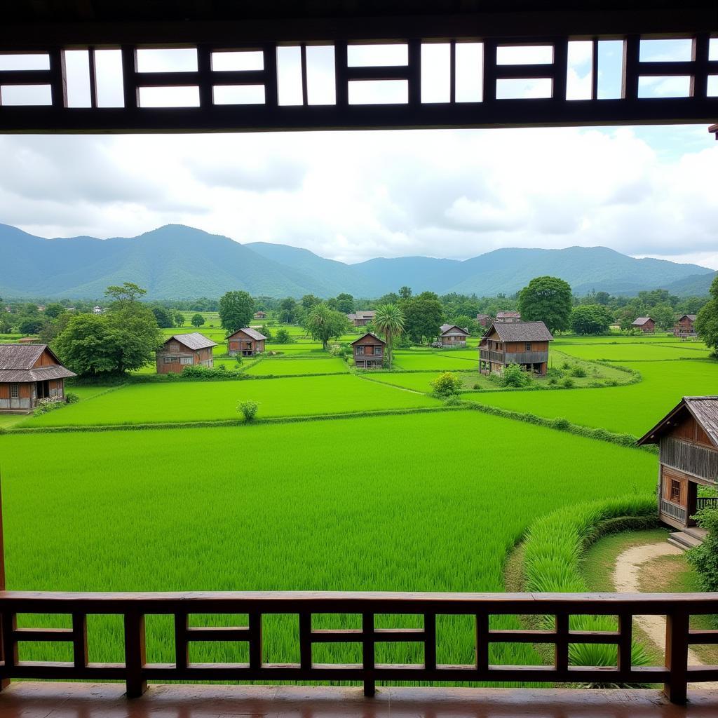 Scenic View of Chambok Village from a Homestay