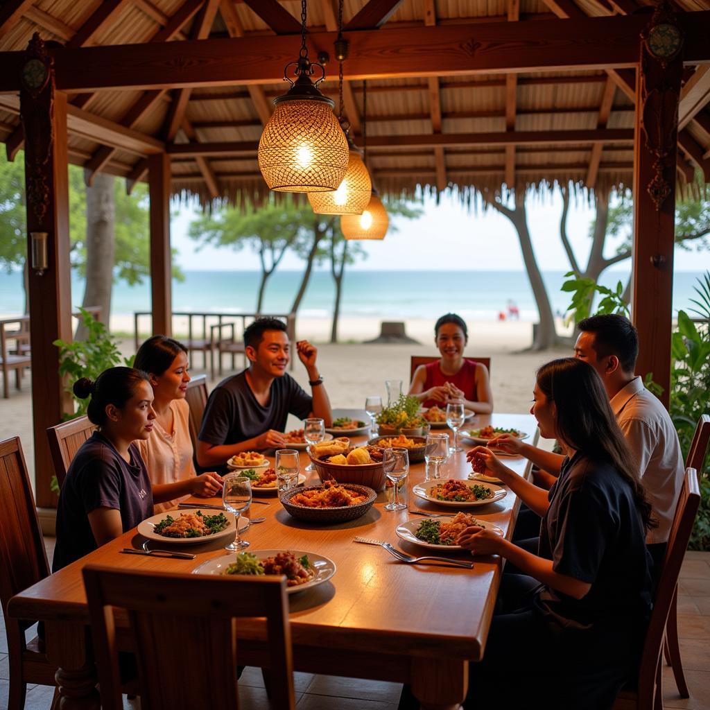 Cherating Beachfront Homestay: Family Dinner