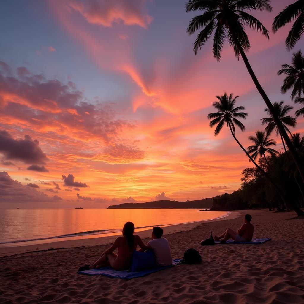 Sunset View near Cheshire Cat Homestay Goa