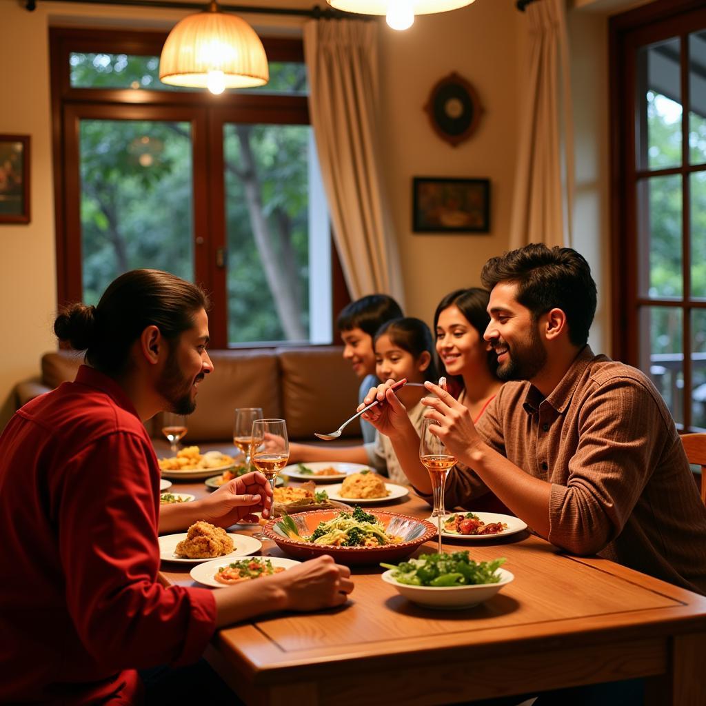 Chikmagalur Homestay Family Dinner