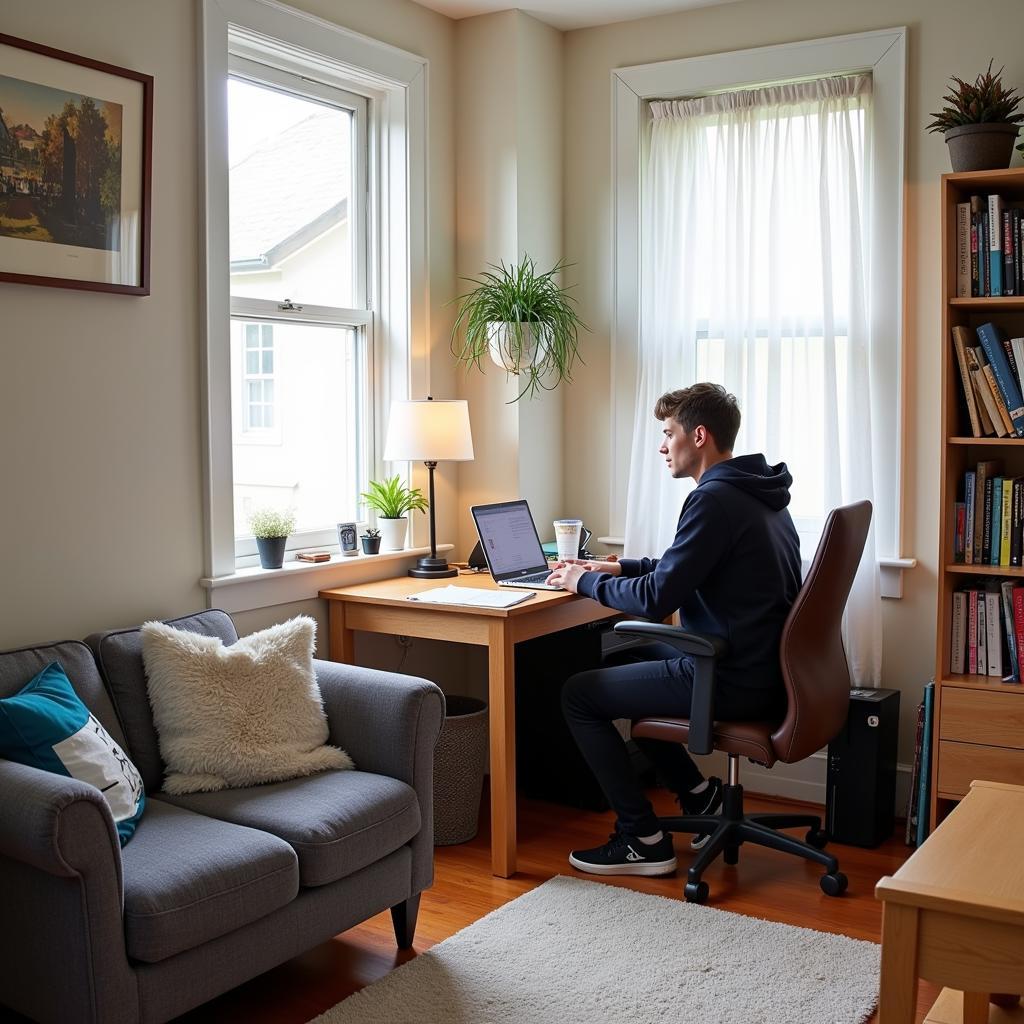 Christchurch Homestay Student Studying