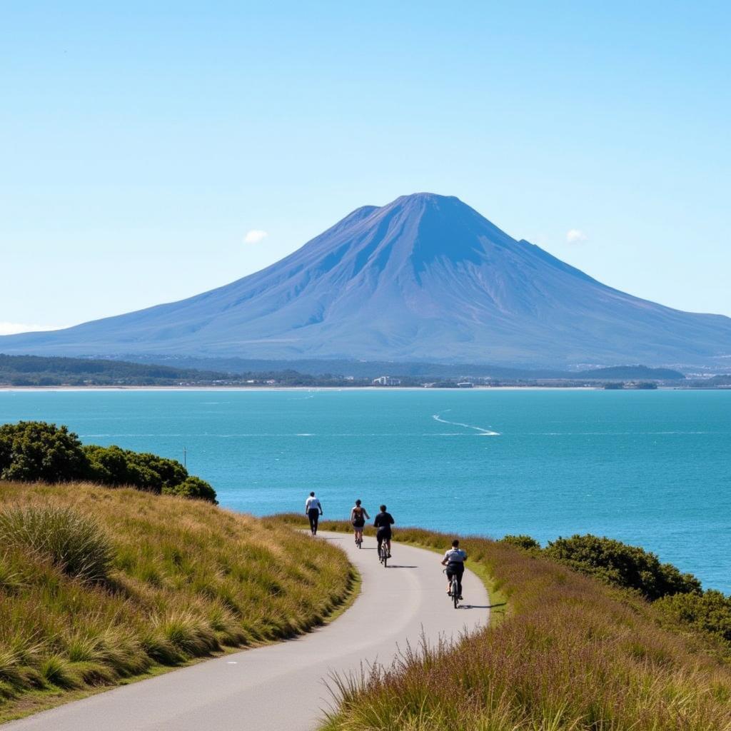 Coastal Walkway with Mount Taranaki in the background