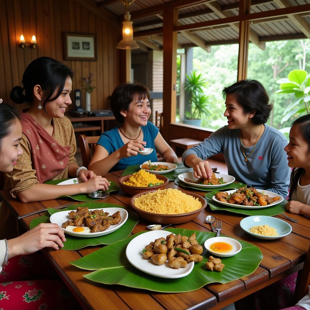 Family Meal at a Coorg Homestay