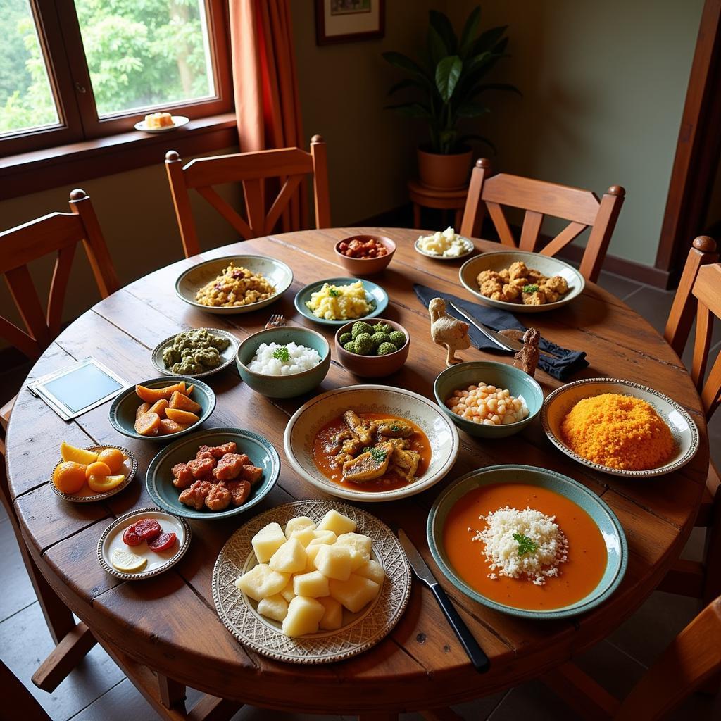 Traditional Kodava Meal at a Coorg Homestay