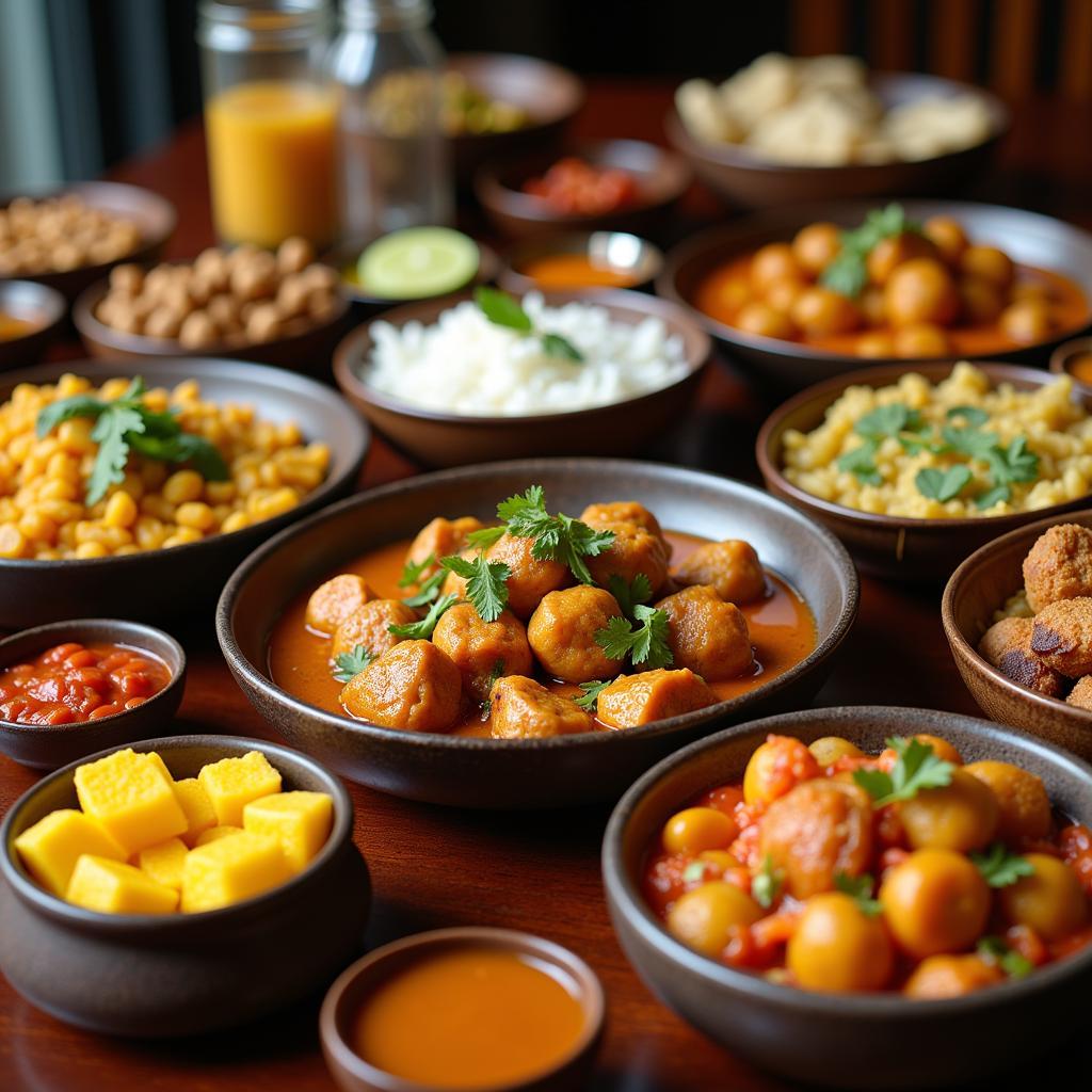 A traditional Coorg meal served at a homestay