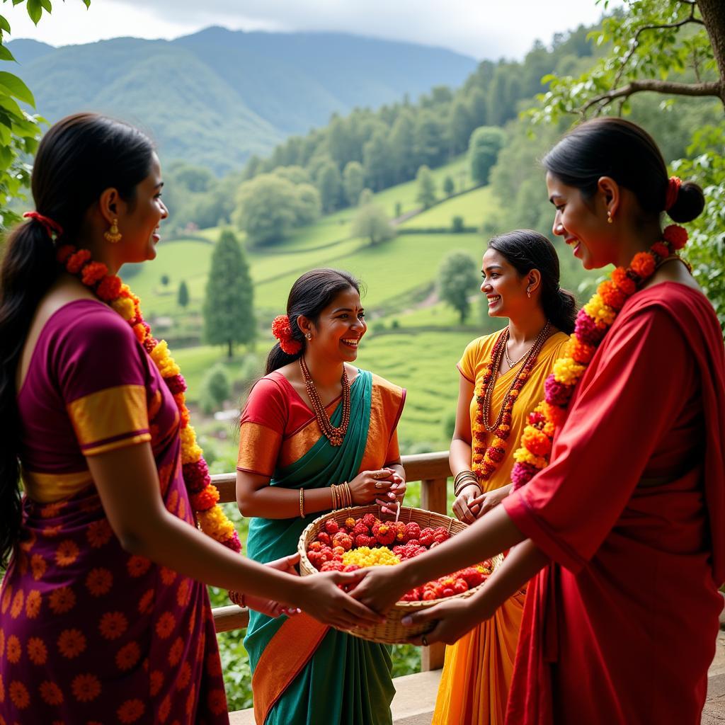 Traditional Coorg Welcome at a Homestay