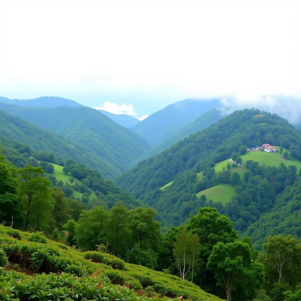 Coorg Landscape near Golden Mist