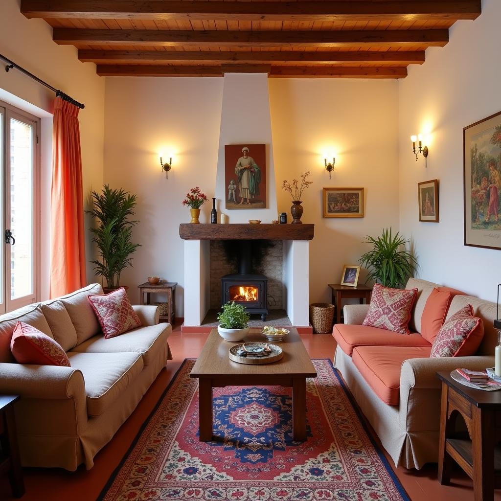 Cozy Spanish Homestay Living Room