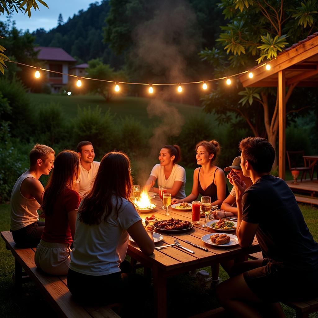 Da Lat Homestay BBQ at Night