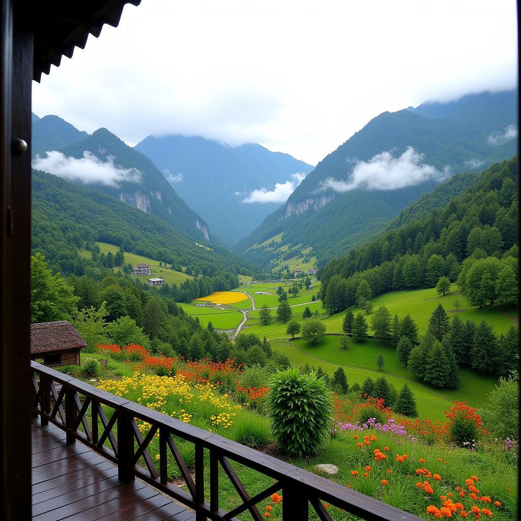 Scenic View from a Remote Da Lat Homestay