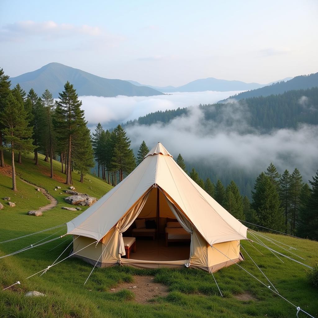 Da Lat Tent Homestay Surrounded by Lush Greenery