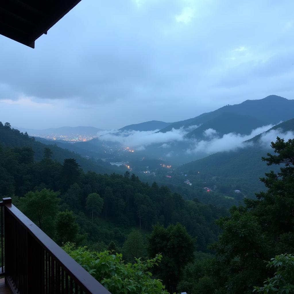 Dalat Homestay View During Rainy Season