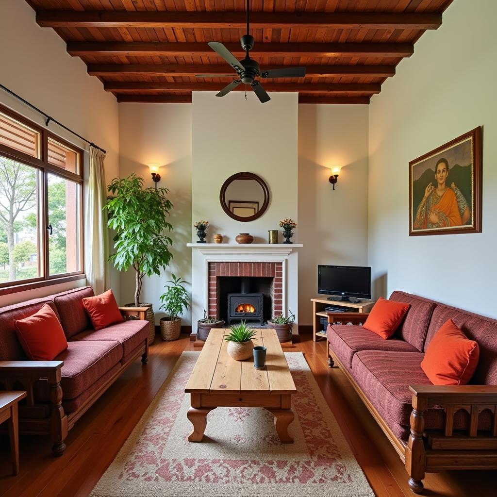 Comfortable living room in a D'Chendering homestay
