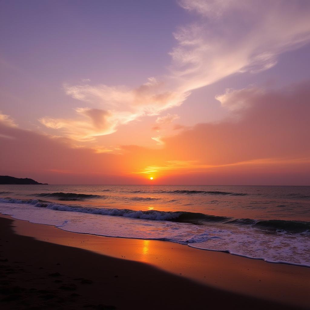 Mesmerizing sunset view at Devbag beach