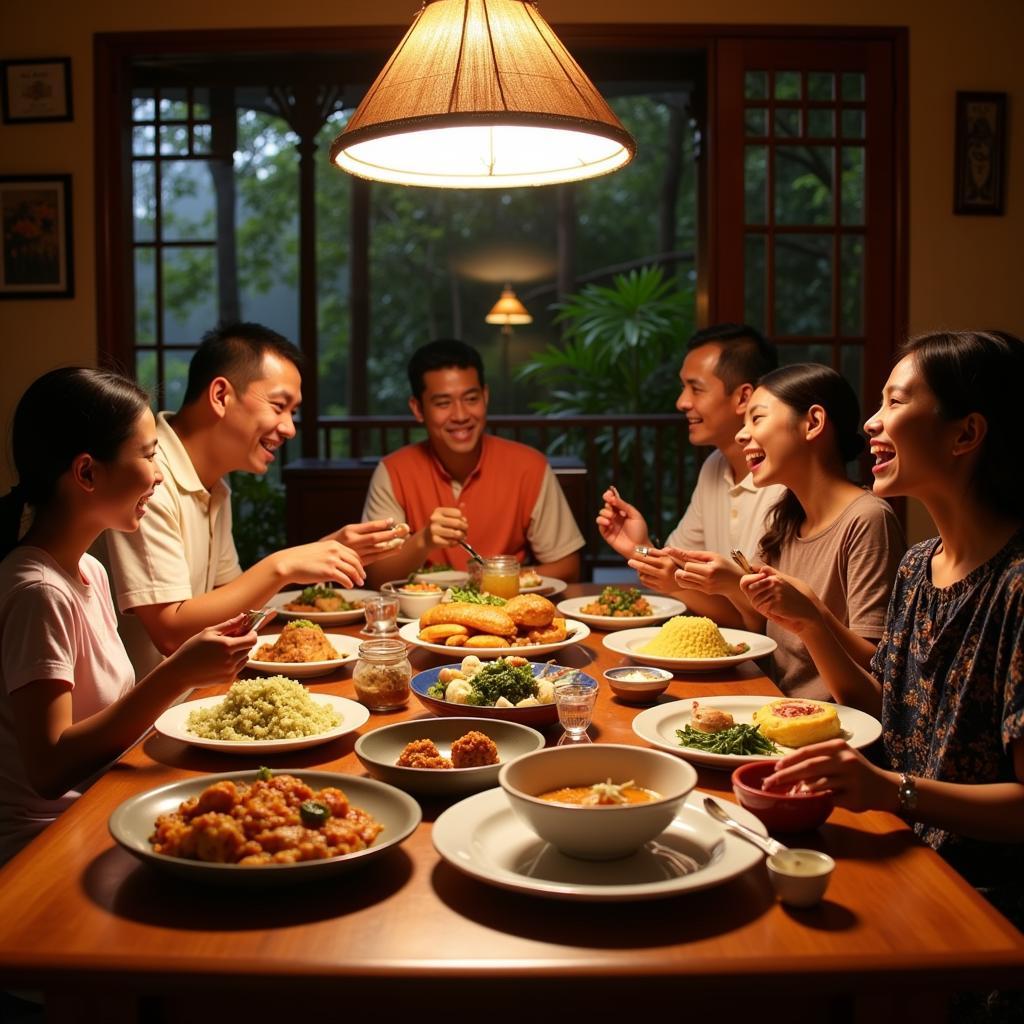 Dewi Homestay Family Dinner