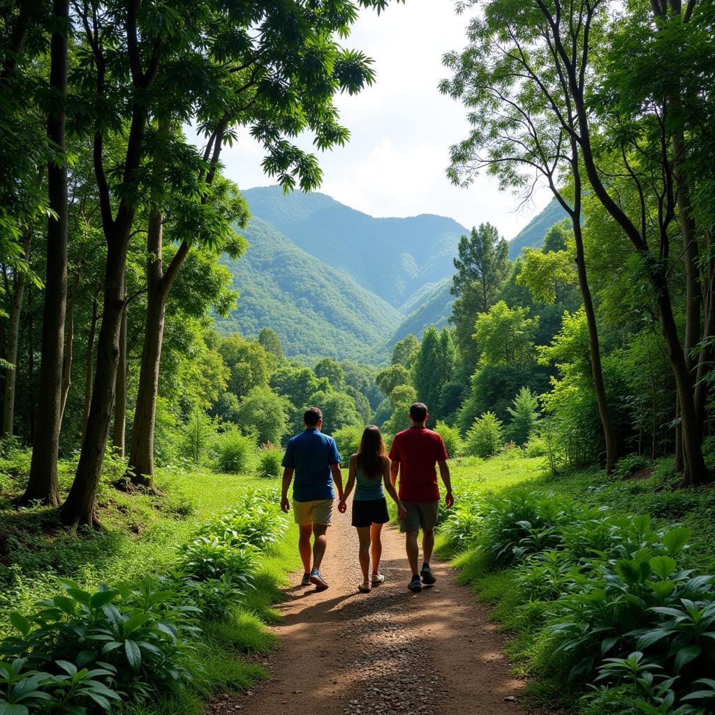 Enjoying a Nature Walk near your Endau Rompin Homestay