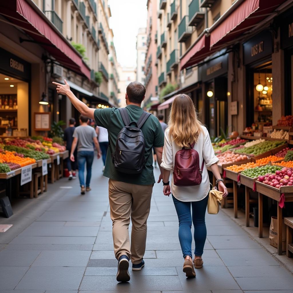 Exploring Barcelona with a local host