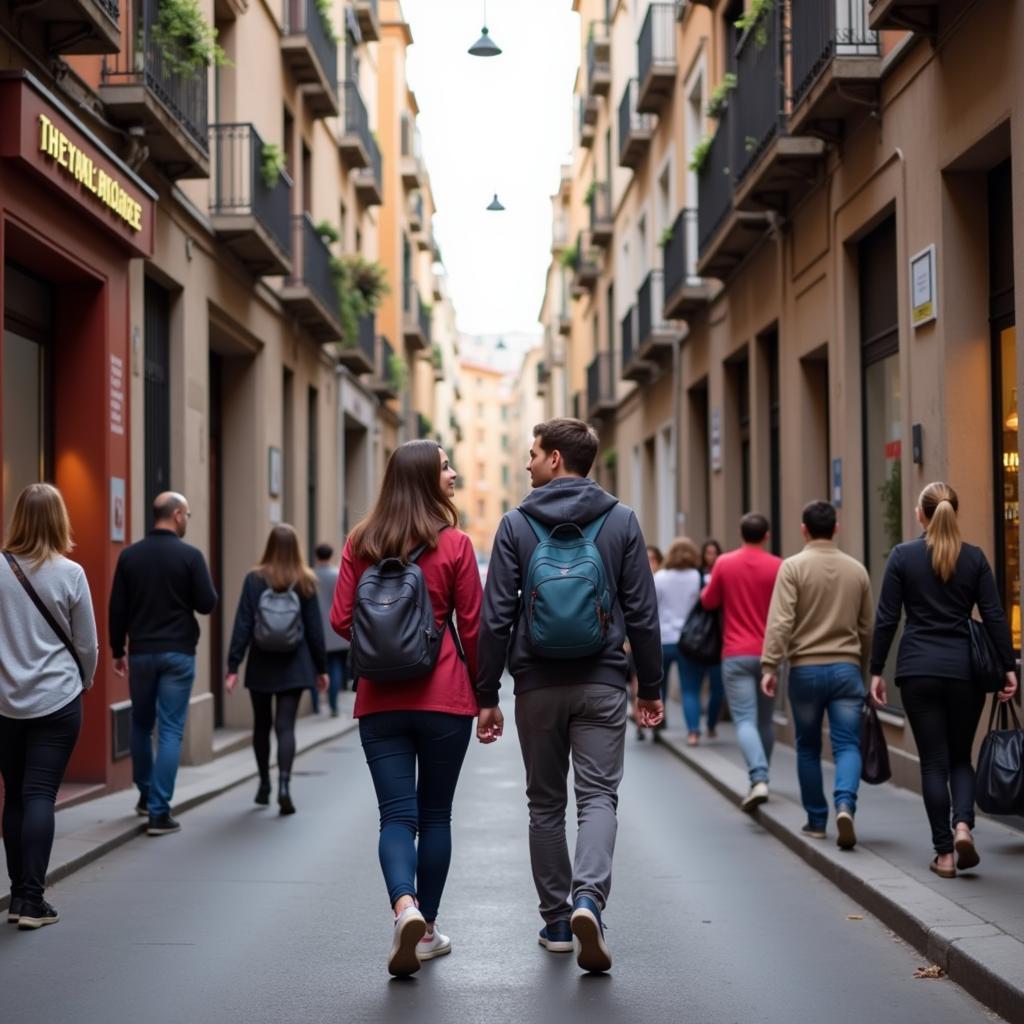 Exploring Barcelona with Host Family