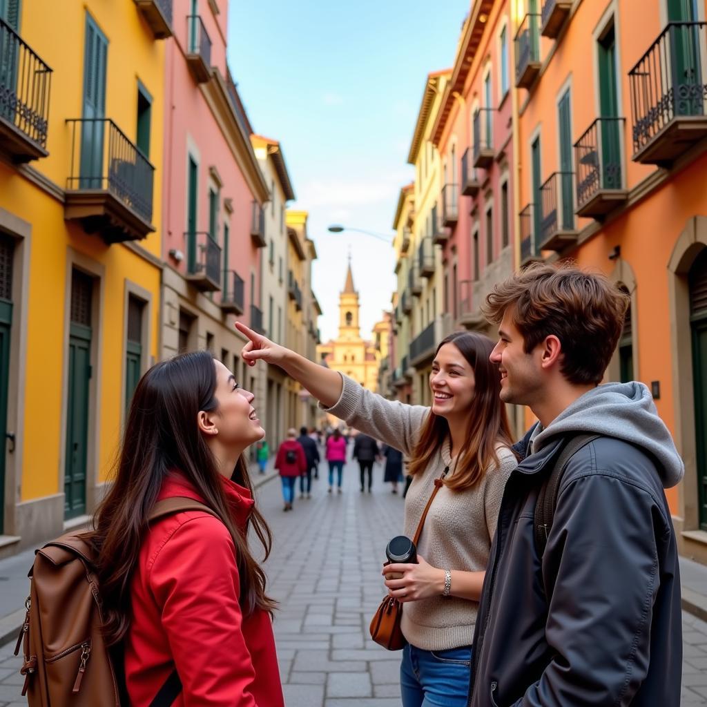 Exploring Barcelona with a Host Family