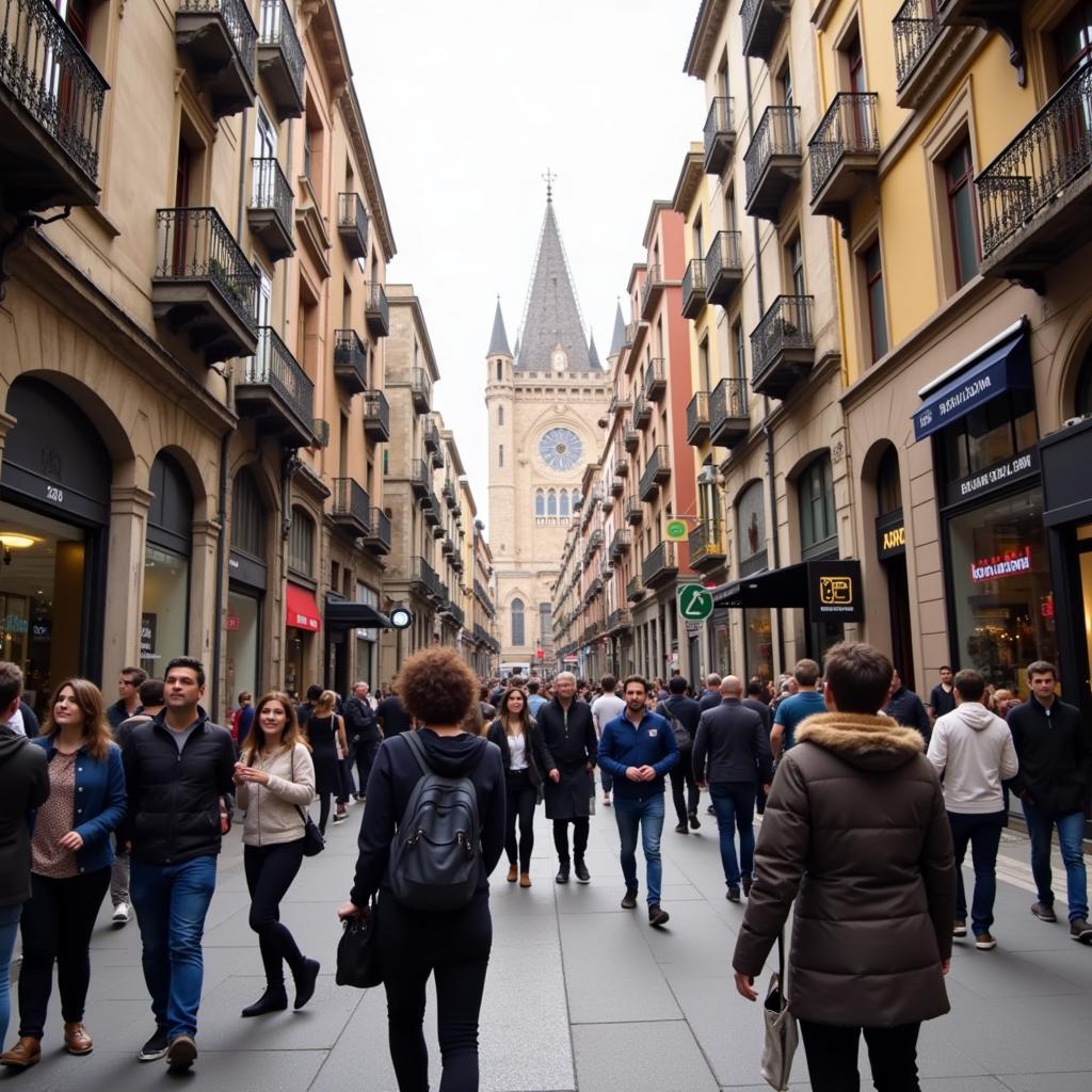 Exploring Barcelona with a local host during a dunu homestay