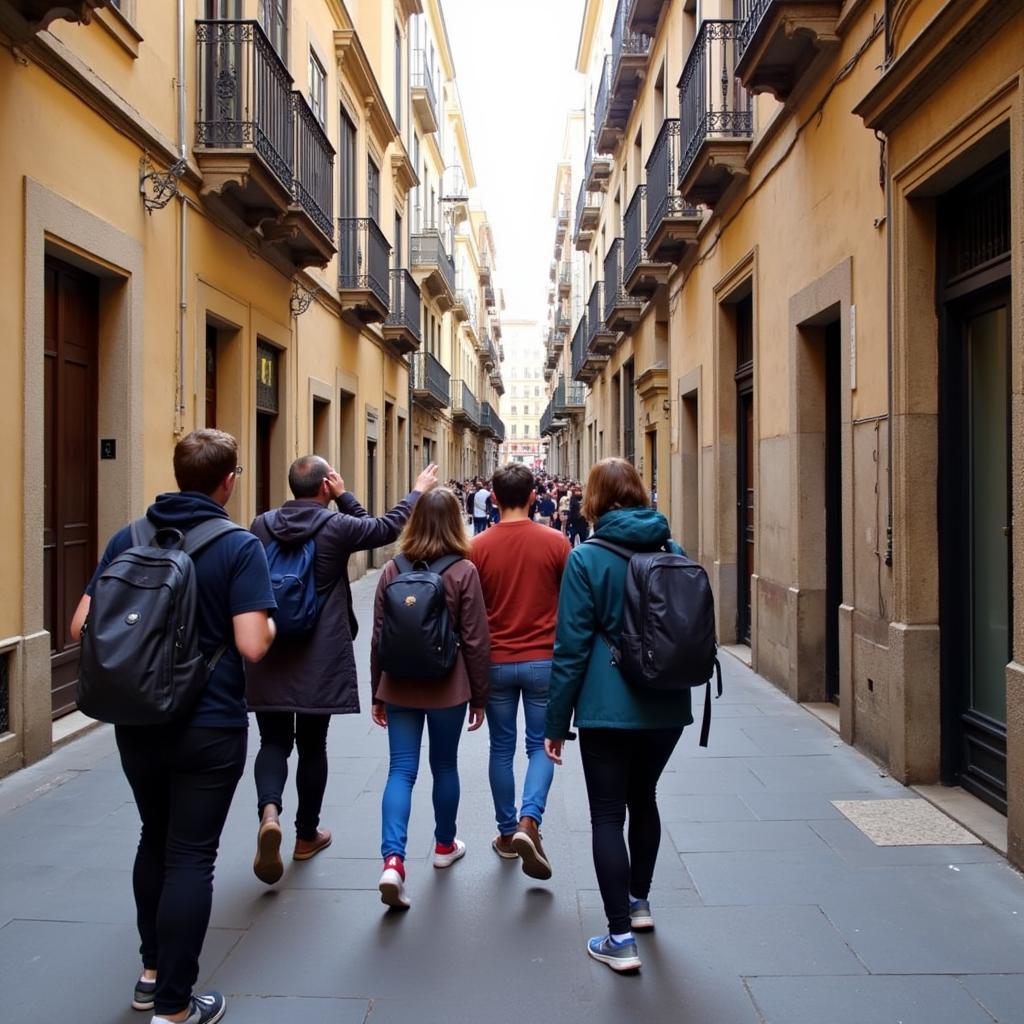 Exploring Barcelona with locals