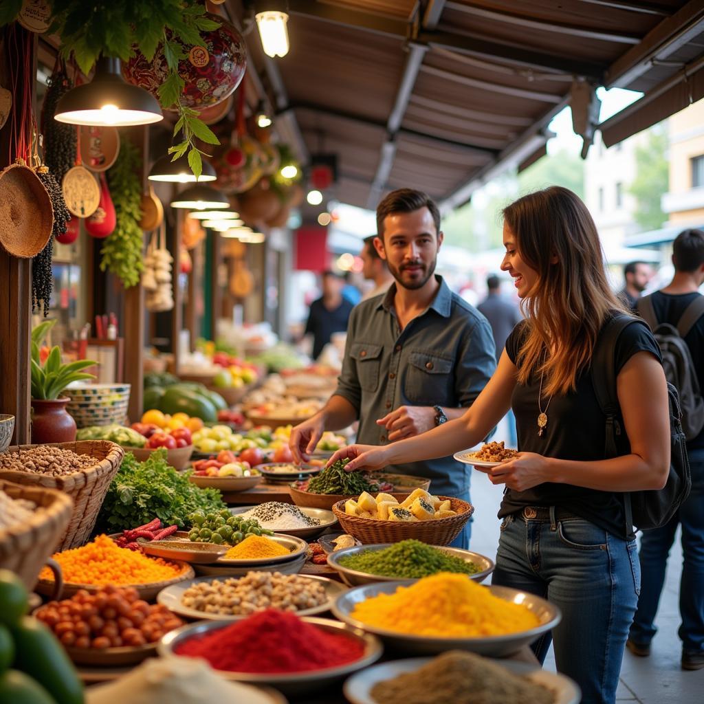 Exploring a Local Market in Spain with a Homestay Host