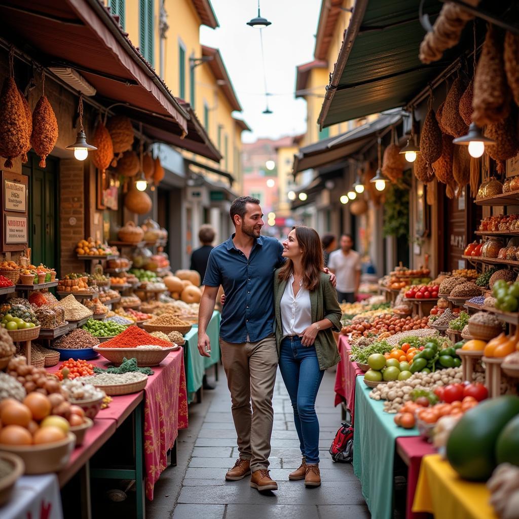 Exploring a Local Market with Your Spanish Homestay Host