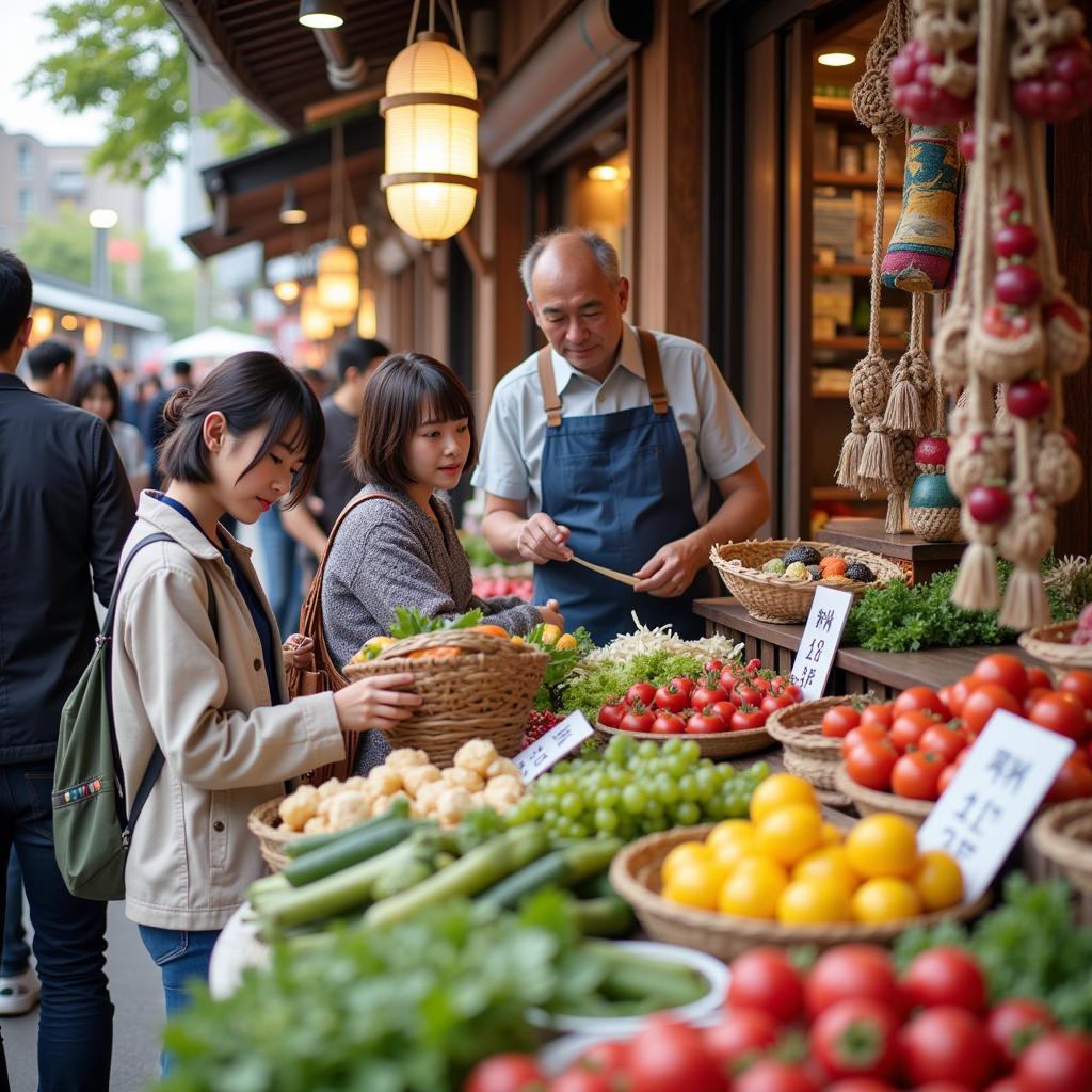 Exploring Local Market with Homestay Host Family