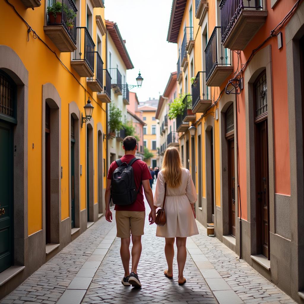 Exploring a Spanish City with a Local