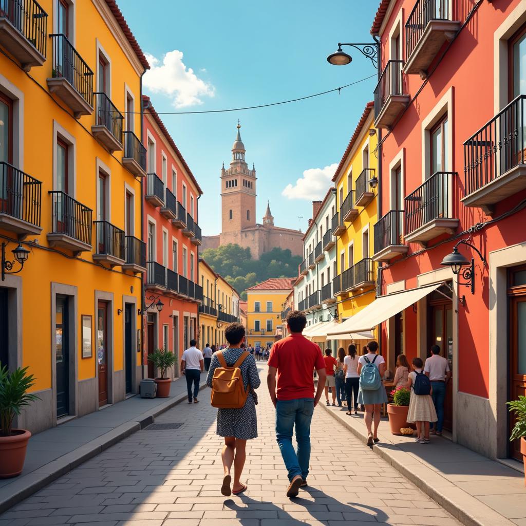 Exploring a Spanish city with a local host