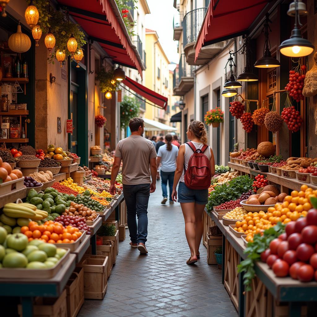 Exploring a Spanish Market Dreamscape Homestay