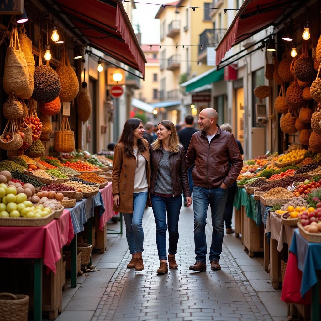 Exploring bustling Spanish markets with locals