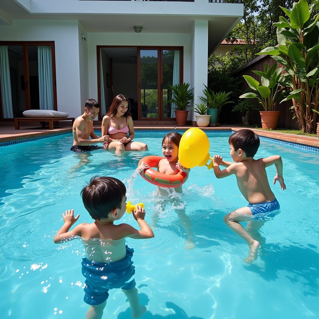 Family Fun at Melaka Homestay Pool