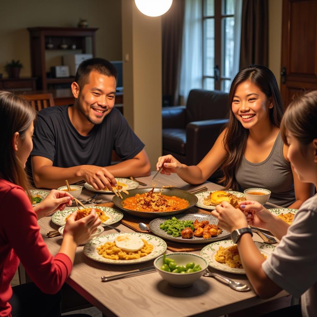 Filipino Family Dinner at a Homestay