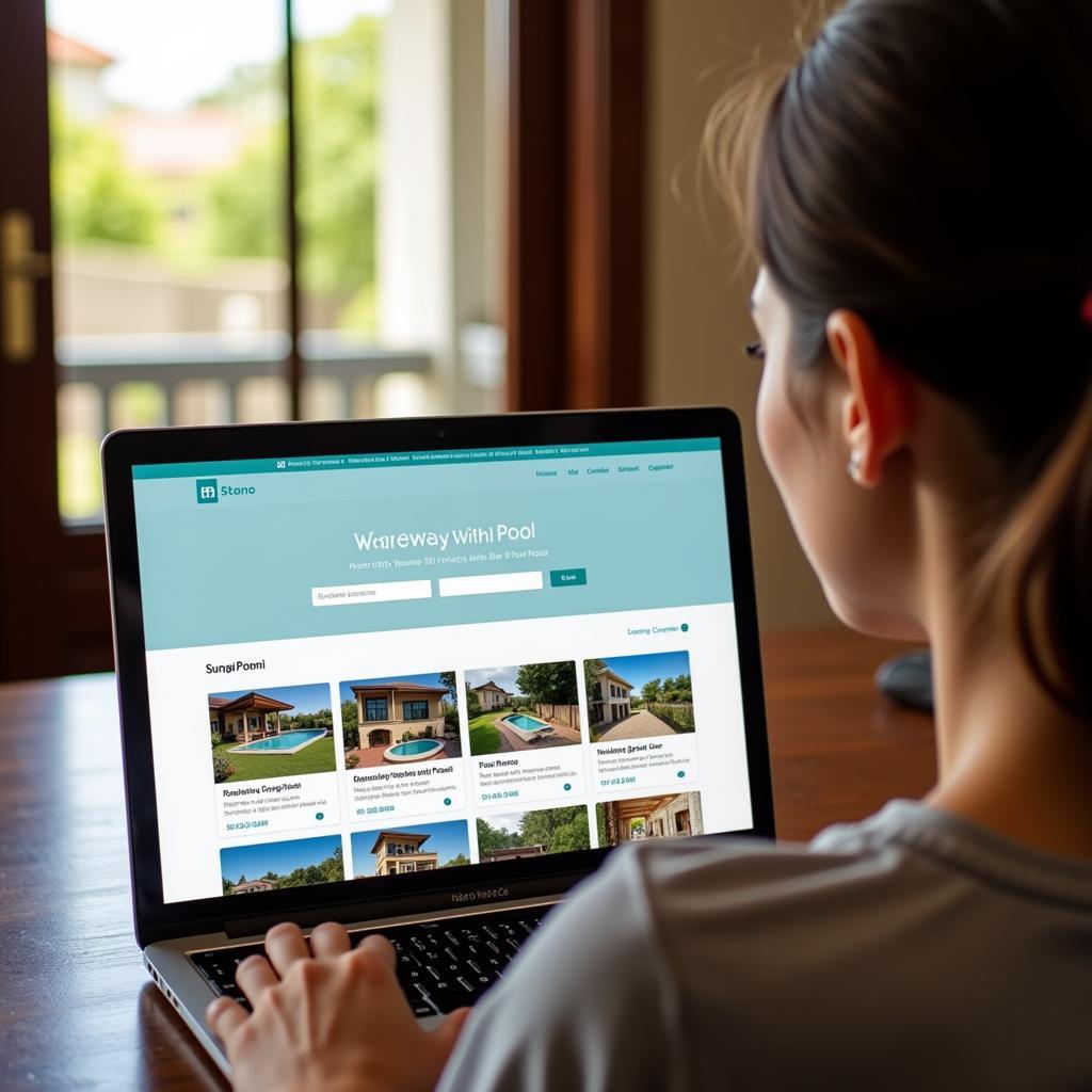 Searching for a homestay online