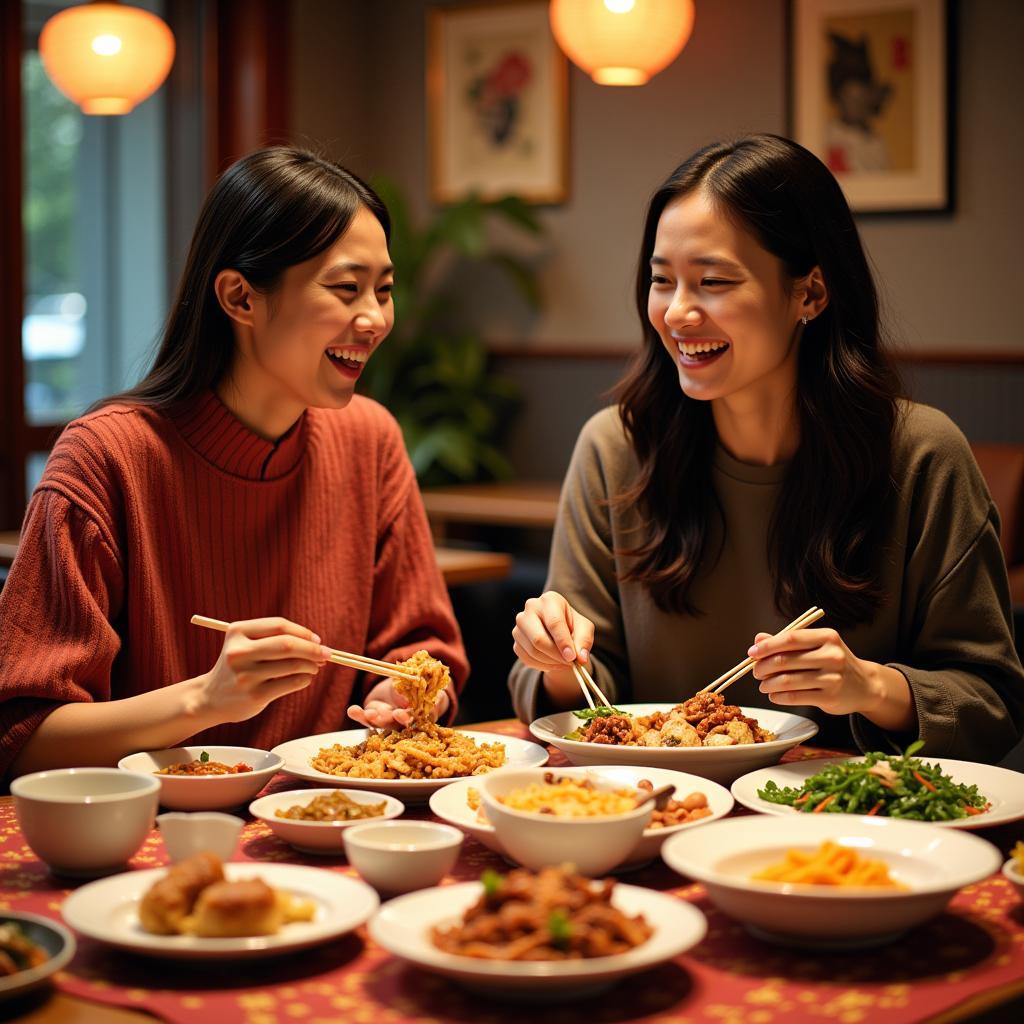 Sharing a traditional meal with a Hong Kong host