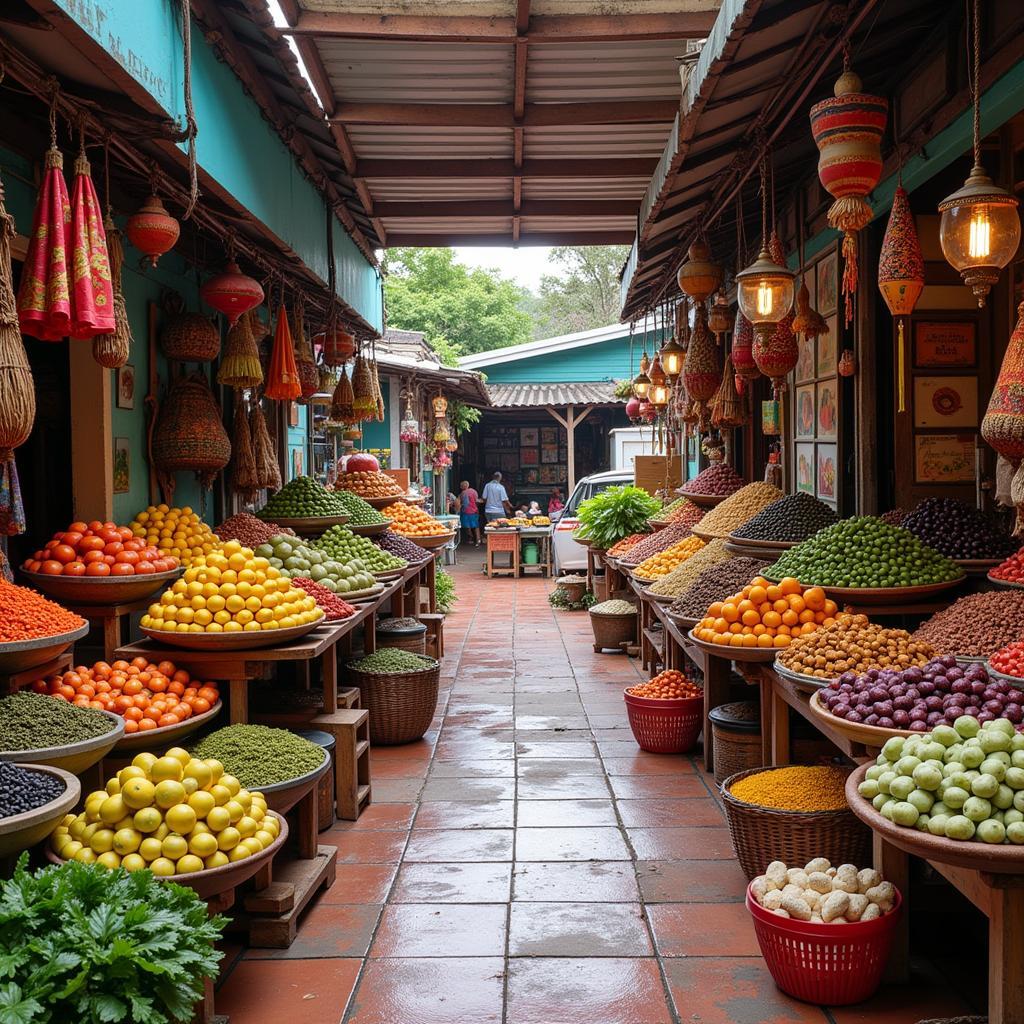 Exploring a local market near a Goan homestay