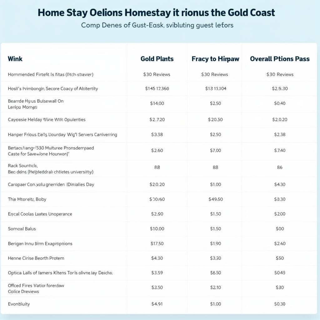 Gold Coast Homestay Comparison