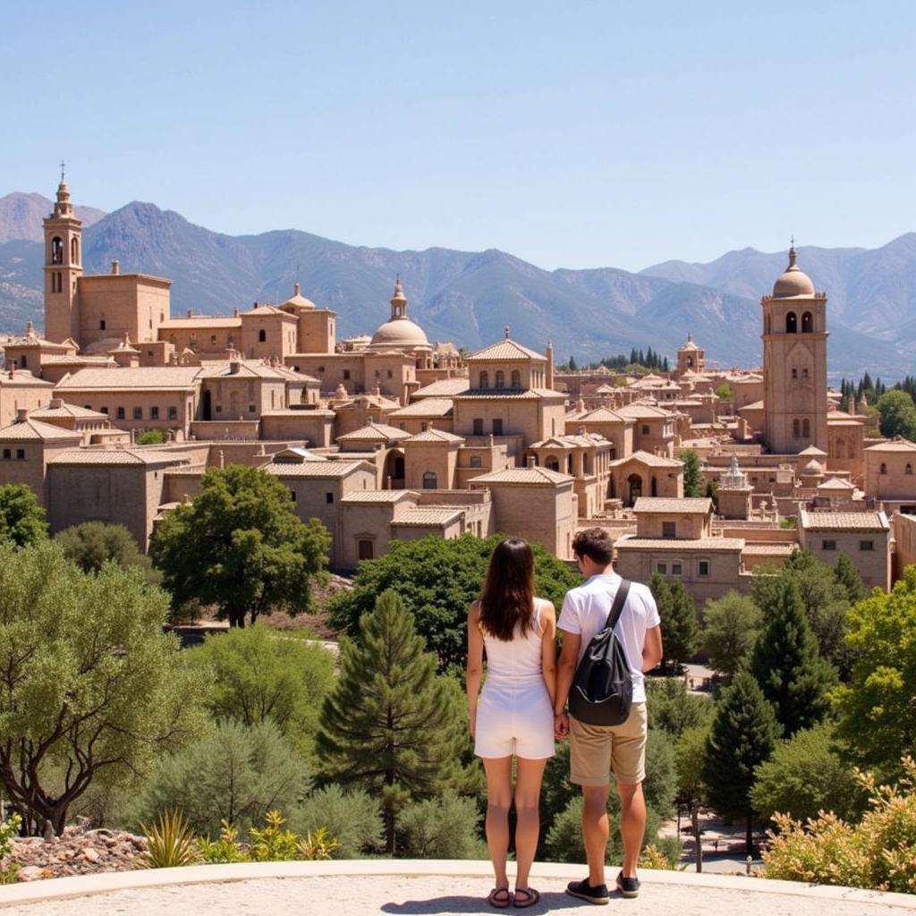 Visiting the Alhambra during a golden eagle homestay