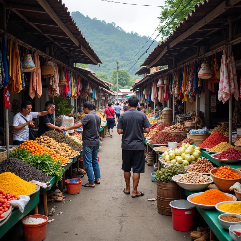 Exploring the Vibrant Local Market near Gunung Ledang