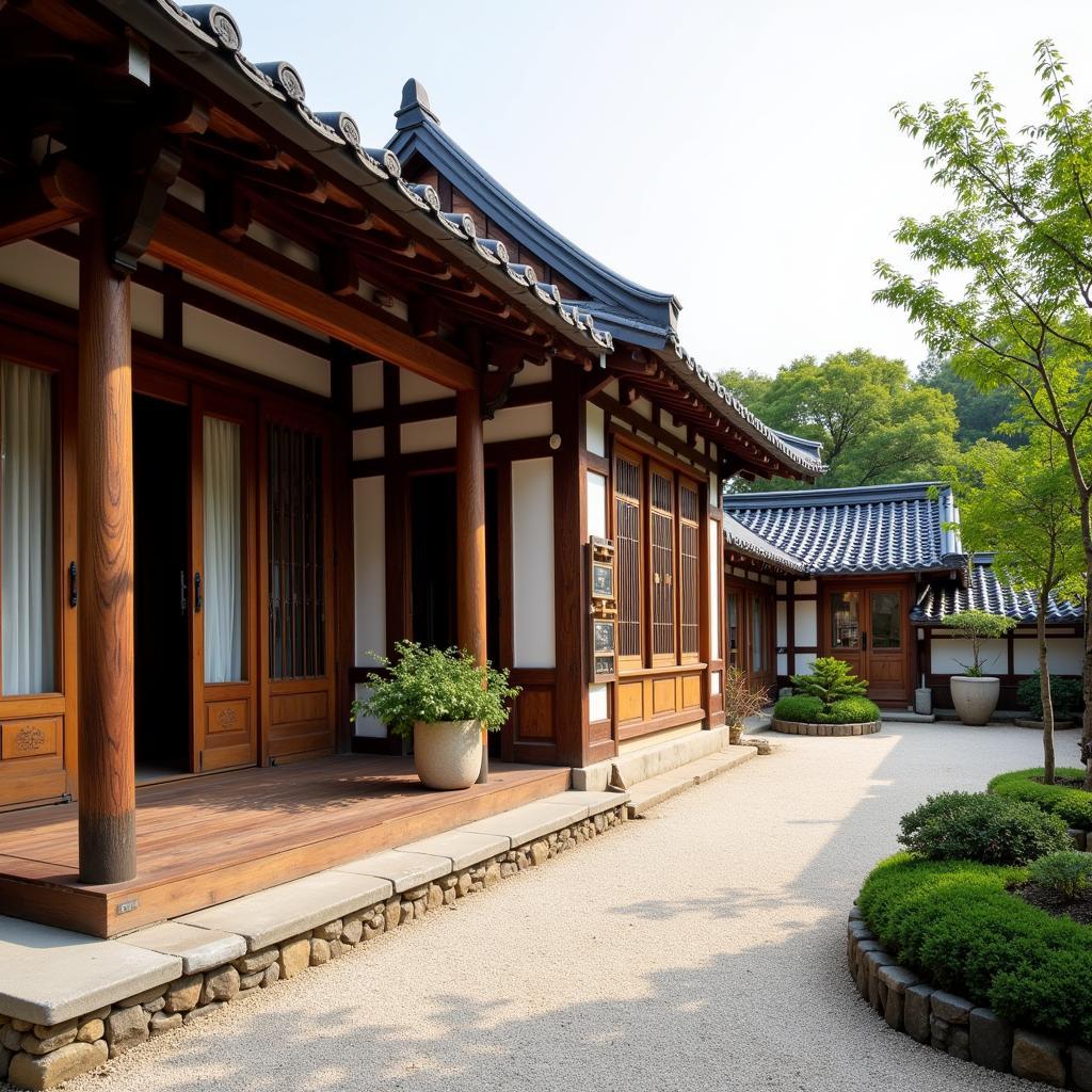 Traditional Korean Hanok Homestay Exterior