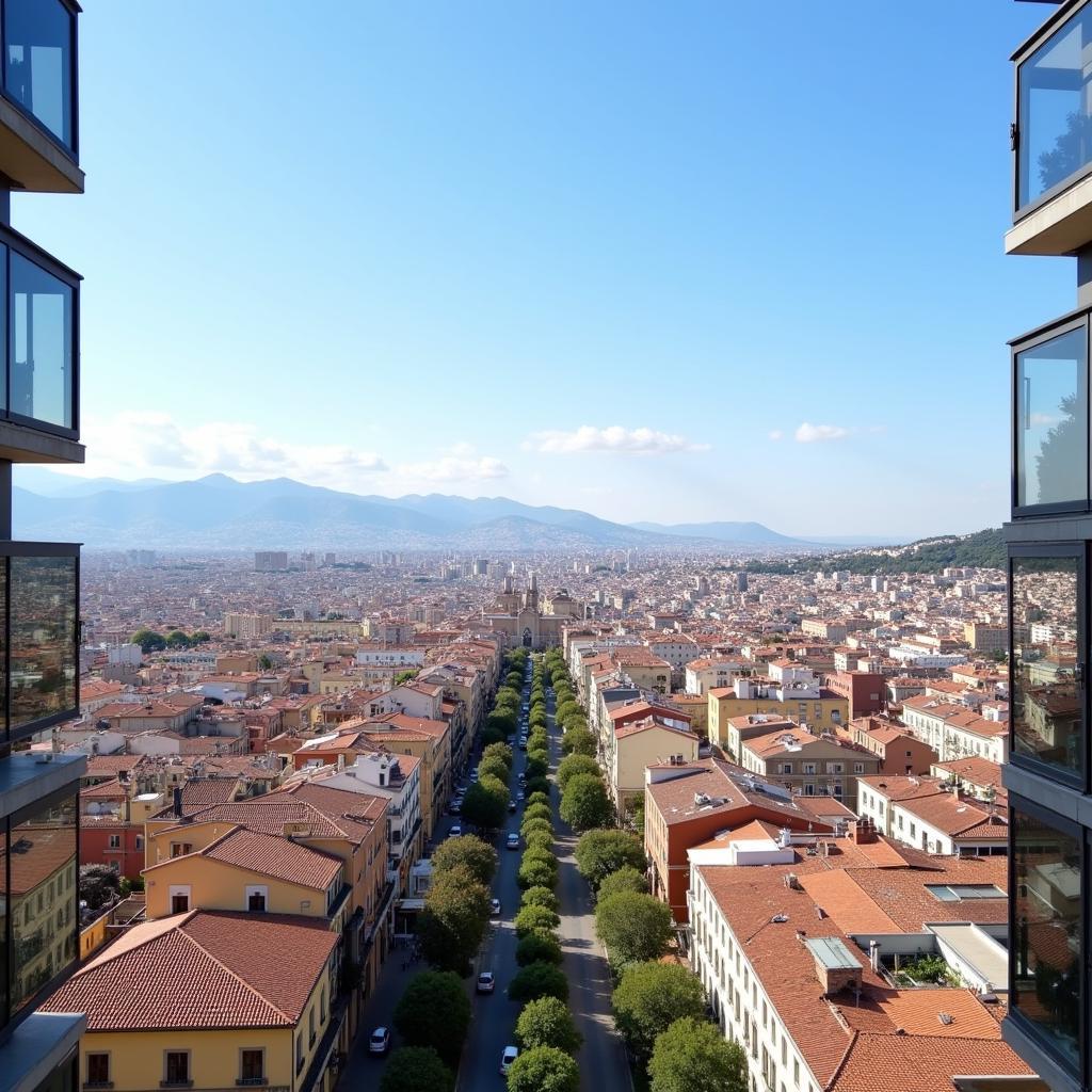 Enjoying Breathtaking Views from a High Point Homestay in a Spanish City