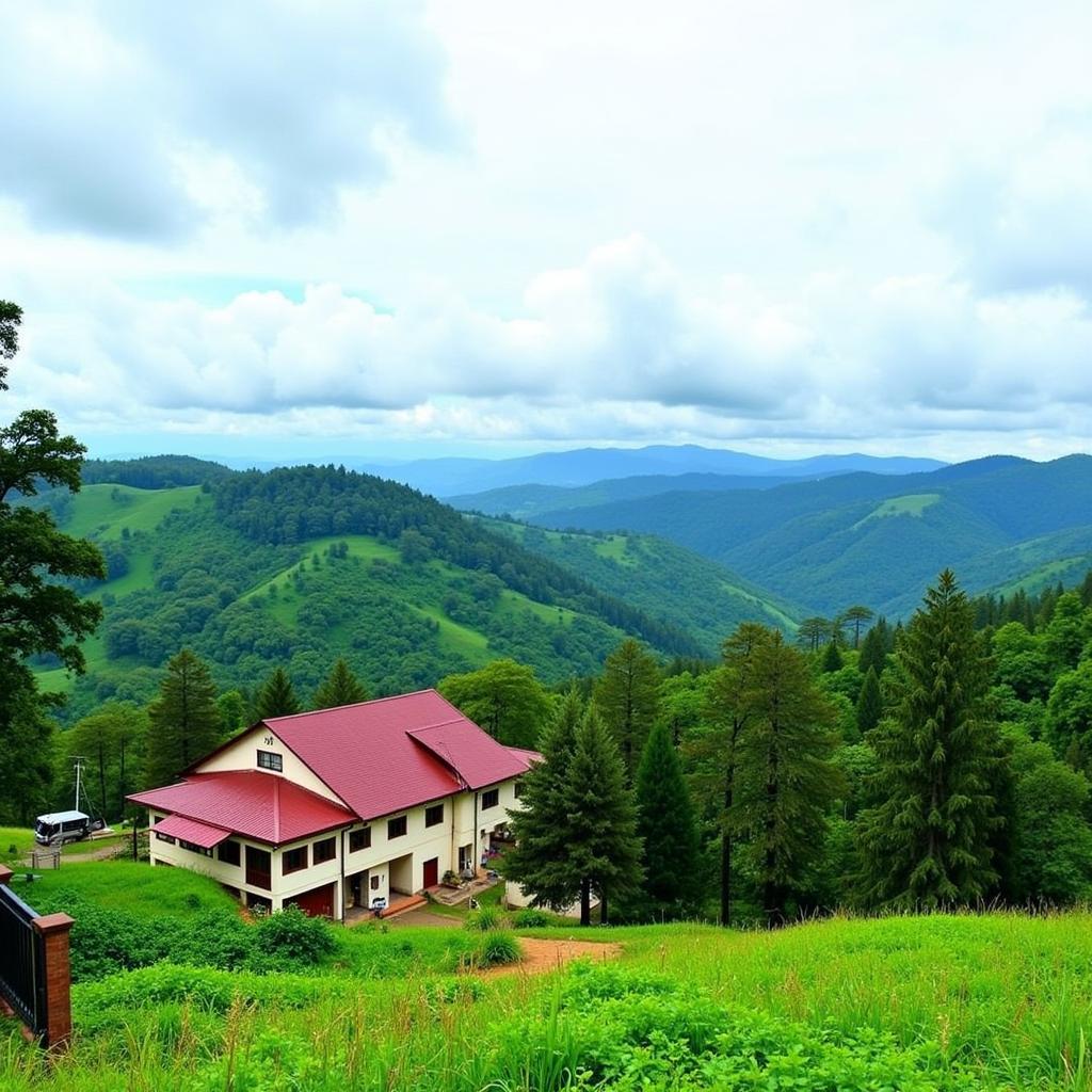 Hill view homestay in Kutta, Coorg overlooking lush green valleys